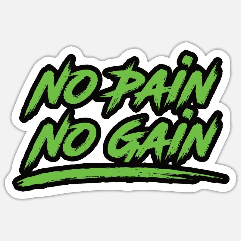 Senza fatica non si ottiene nulla - Sticker formato S (10 x 10 cm) - bianco opaco