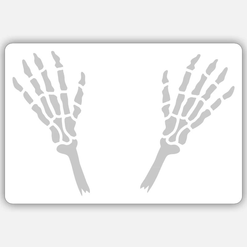 Severed Skeleton Hands Bones Sticker size S (10 x 10 cm)