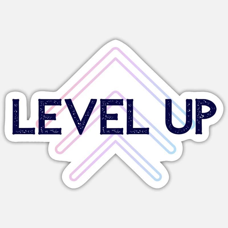 Level Up Sticker size S (10 x 10 cm)