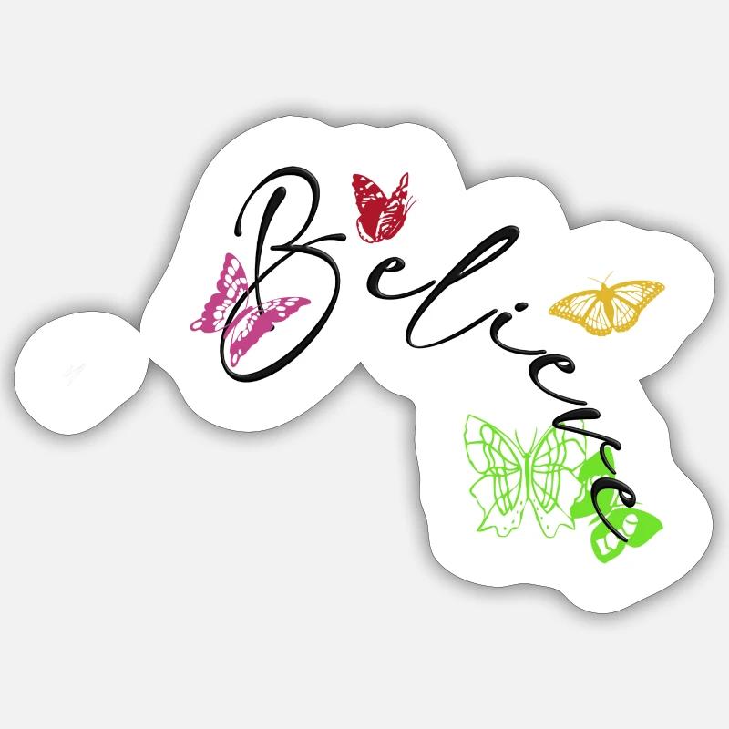 Believe - Sticker Größe S (10 x 10 cm) - Mattweiß