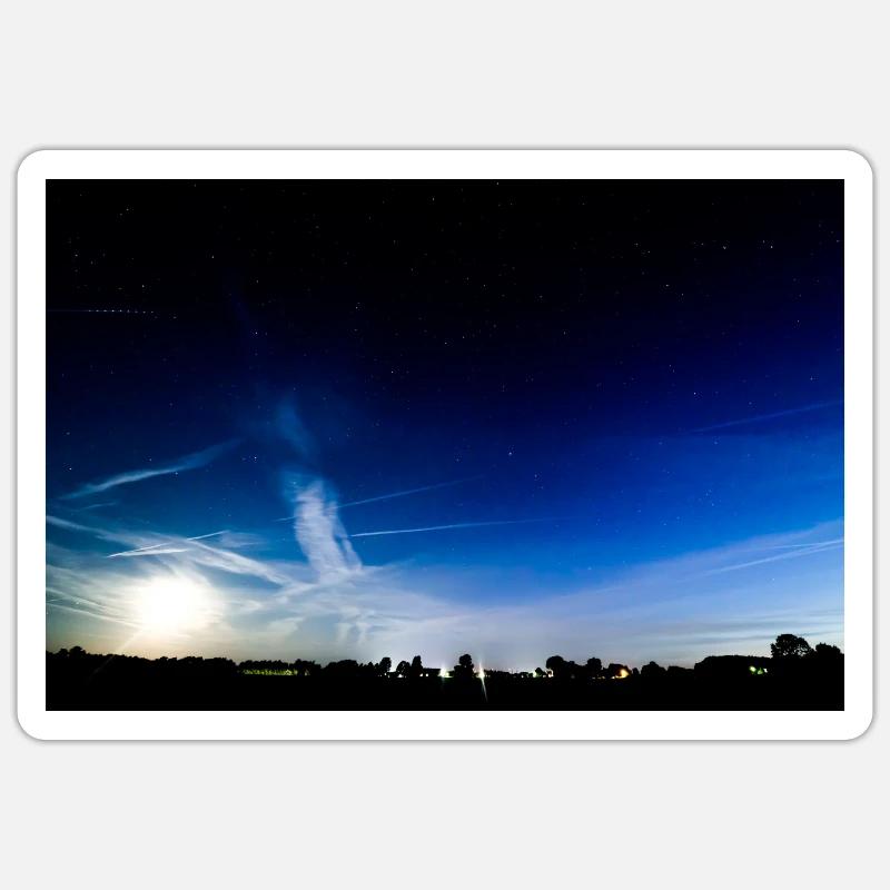 Ciel nocturne Sticker taille S (10 x 10 cm)