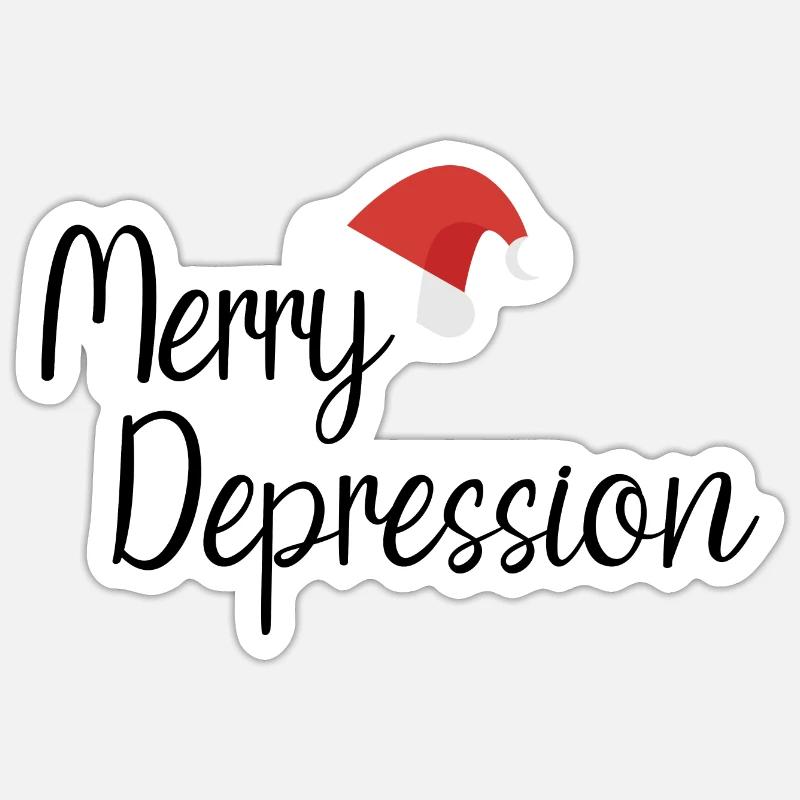 Merry Depression Sticker size S (10 x 10 cm)