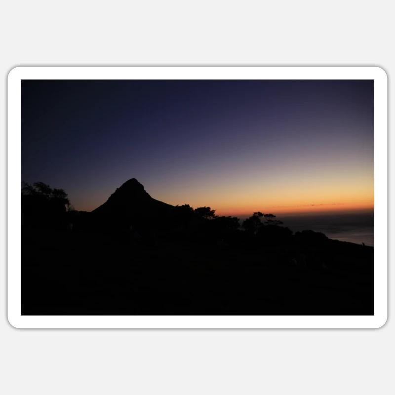 Coucher de soleil Sticker taille S (10 x 10 cm)