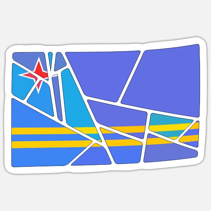 Aruba - Sticker size S (10 x 10 cm) - white matte