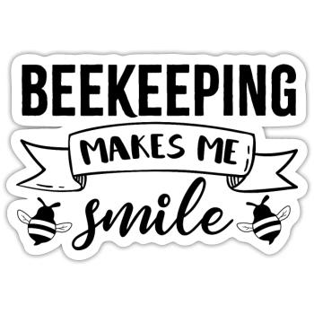 Bienenhonig, ironisches Zitat: Imkereihonig - Sticker Größe S (10 x 10 cm) - Mattweiß - Vorne