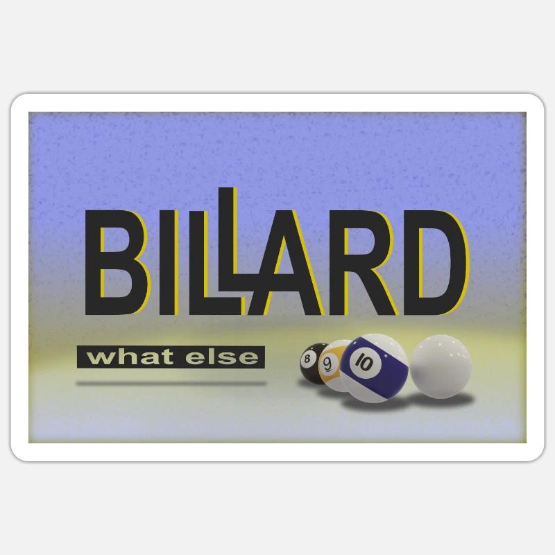 Conception de billard, Art mural, Affiche, Billard de piscine Sticker taille S (10 x 10 cm)