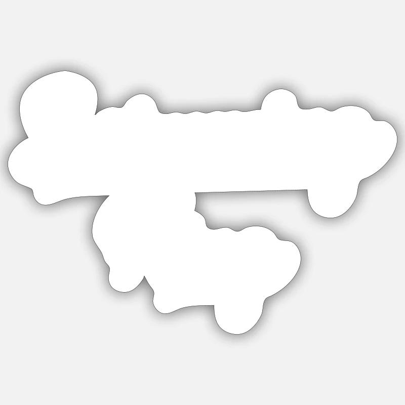 Nager - Sticker taille S (10 x 10 cm) - blanc mat