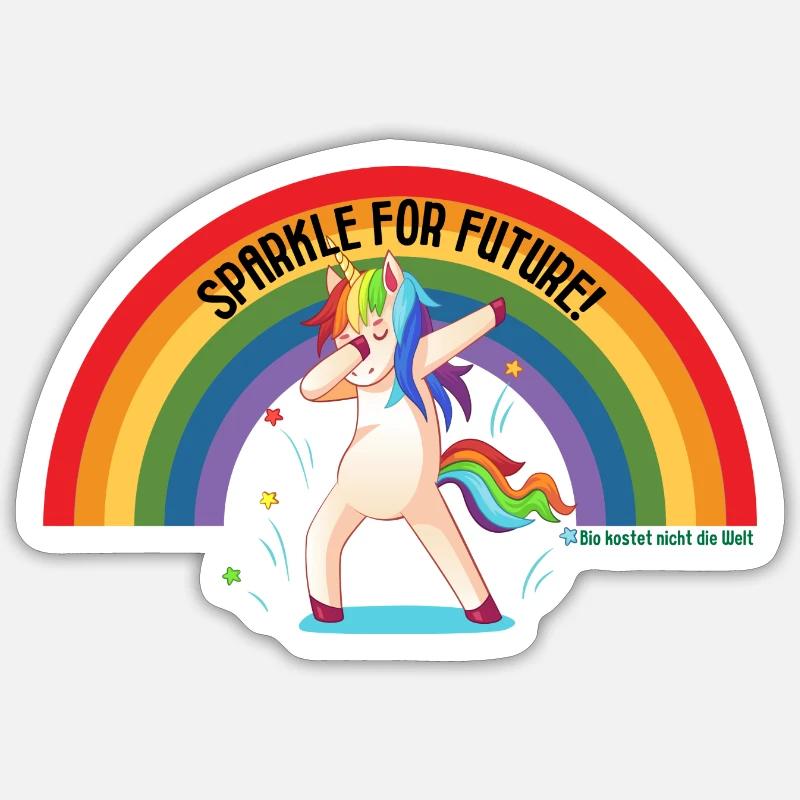 SPARKLE FOR FUTURE - Einhorn - ANIMALS FOR FUTURE Sticker Größe S (10 x 10 cm)