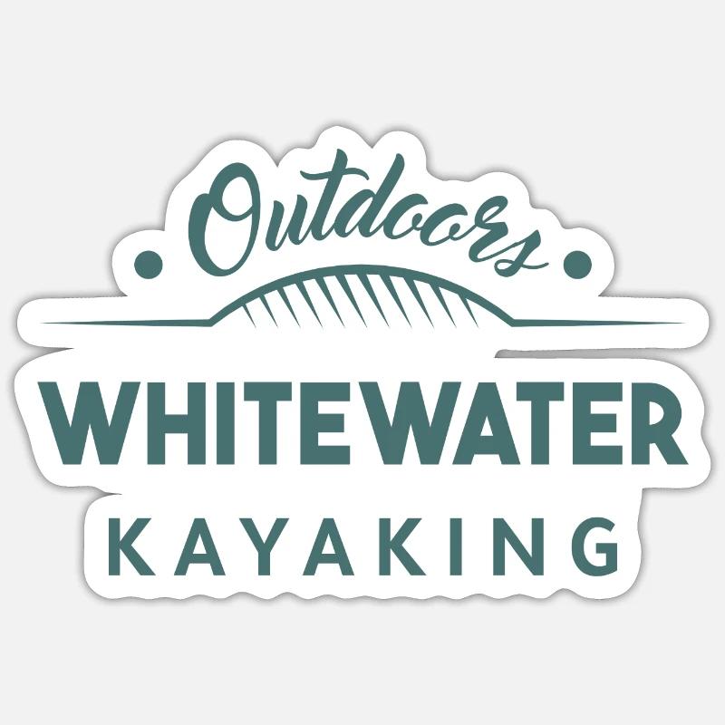 Outdoors Whitewater Kayaking Sticker size S (10 x 10 cm)