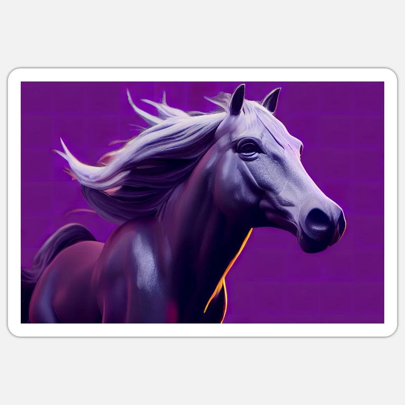 Rêver de cheval de course Sticker taille S (10 x 10 cm)