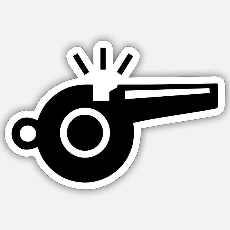 Sifflet sifflet Sticker taille S (10 x 10 cm)