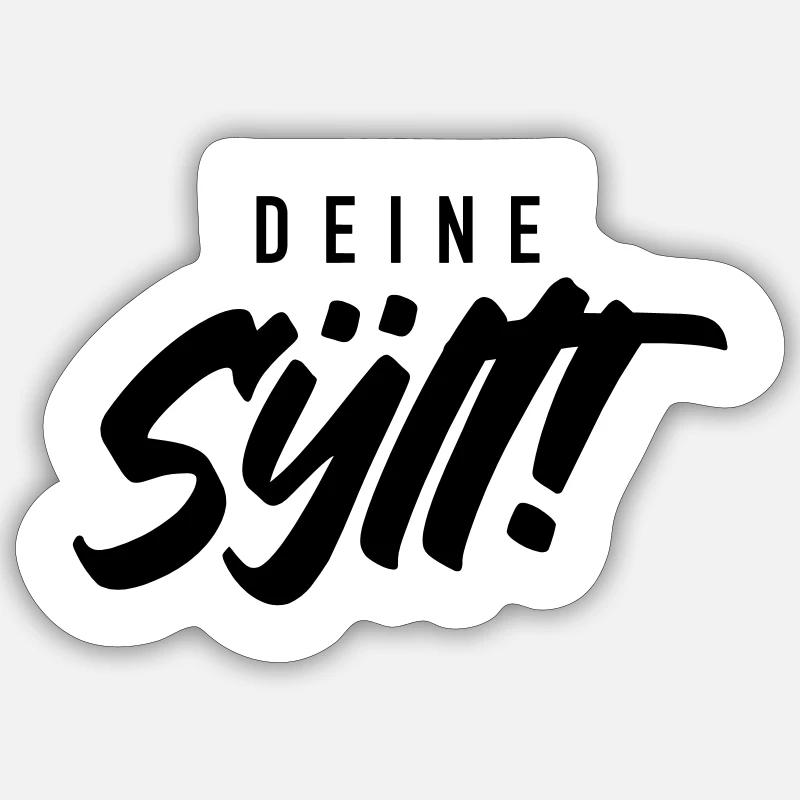 Deine Sylt! Sticker - Sticker Größe S (10 x 10 cm) - Mattweiß