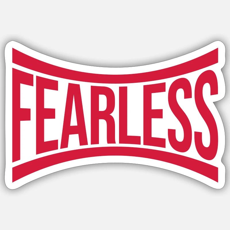 fearless Text Quote Design Sticker size S (10 x 10 cm)