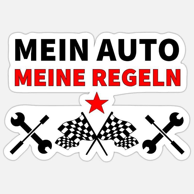 Auto - Sticker Größe S (10 x 10 cm) - Mattweiß