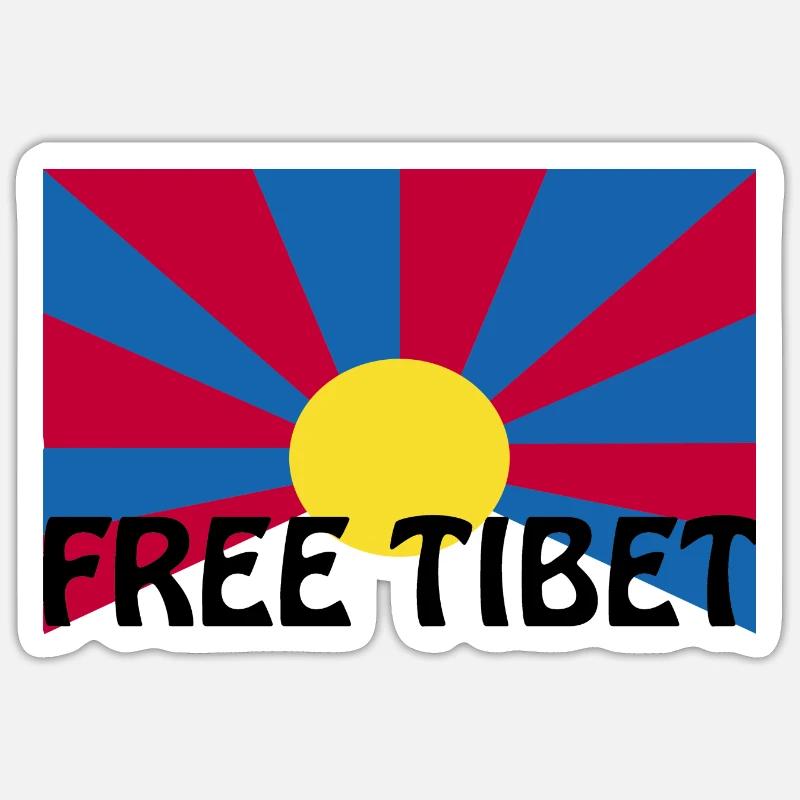 tibet libre Sticker taille S (10 x 10 cm)