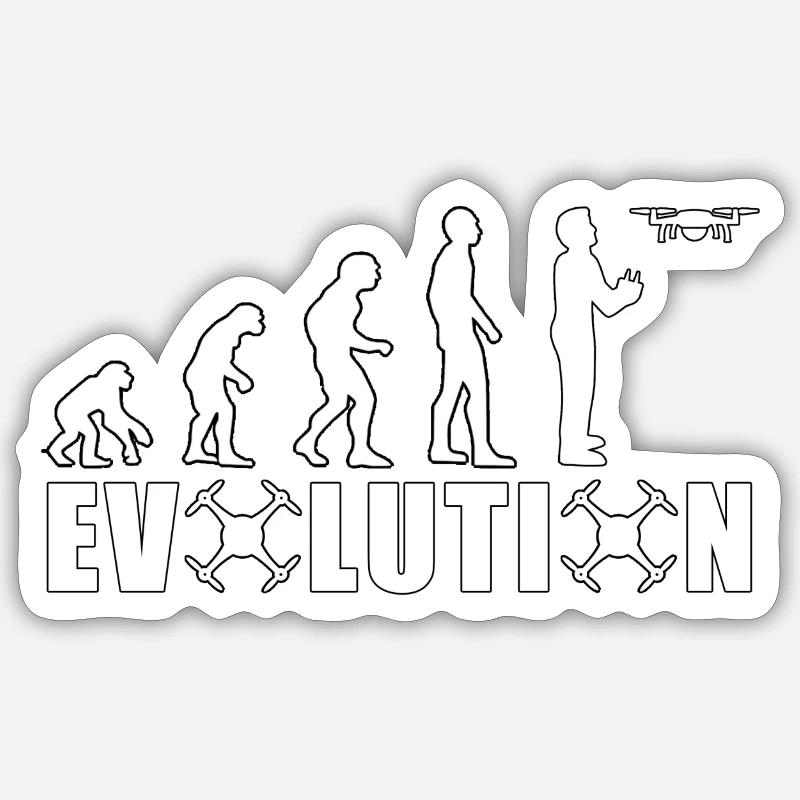 EVOLUTION DRONE Cadeau Pilote au sol Vol Sticker taille S (10 x 10 cm)
