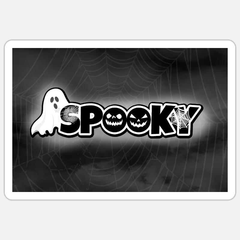 Spooky Halloween Comic Style - Sticker size S (10 x 10 cm) - white matte