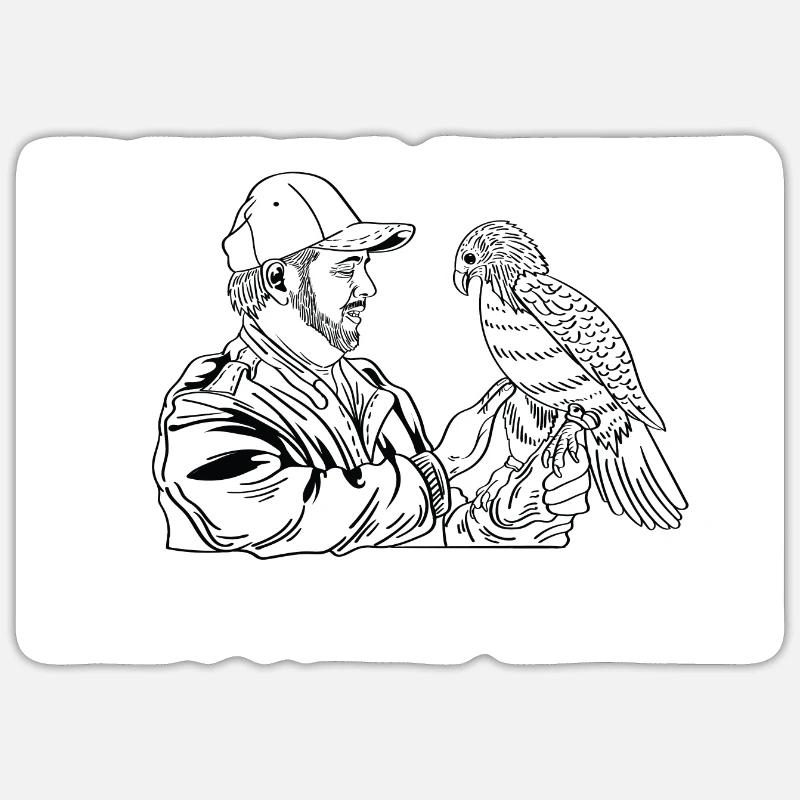 Zookeeper Retro Zoologe Geschenk Sticker Größe S (10 x 10 cm)