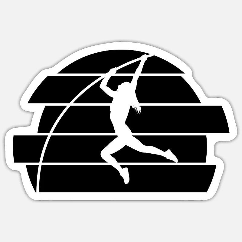 Saut à la perche Sticker taille S (10 x 10 cm)