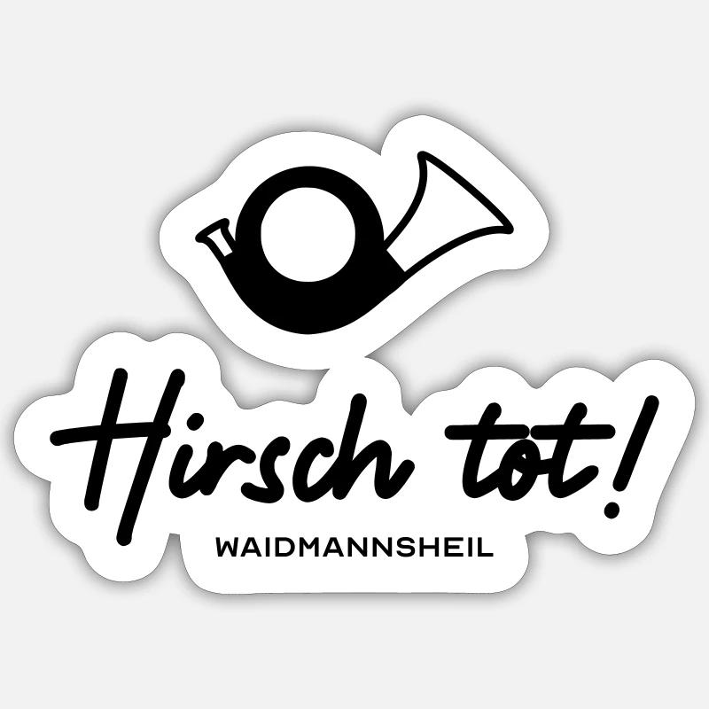 Hirsch tot Sticker Größe S (10 x 10 cm)