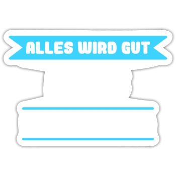 Hans Name Design für stolze Hans - Sticker Größe S (10 x 10 cm) - Mattweiß - Vorne