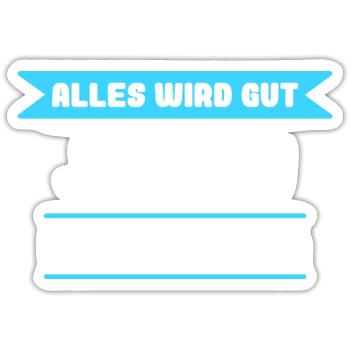 Jürgen Name Design für stolze Jürgens - Sticker Größe S (10 x 10 cm) - Mattweiß - Vorne