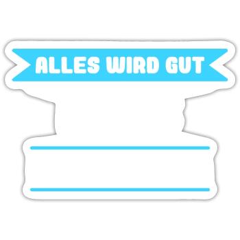 Denis Name Design für stolze Denis - Sticker Größe S (10 x 10 cm) - Mattweiß - Vorne