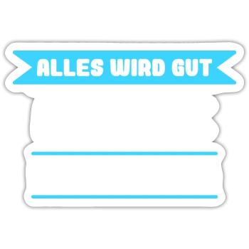 Patrick Name Design für stolze Patricks - Sticker Größe S (10 x 10 cm) - Mattweiß - Vorne