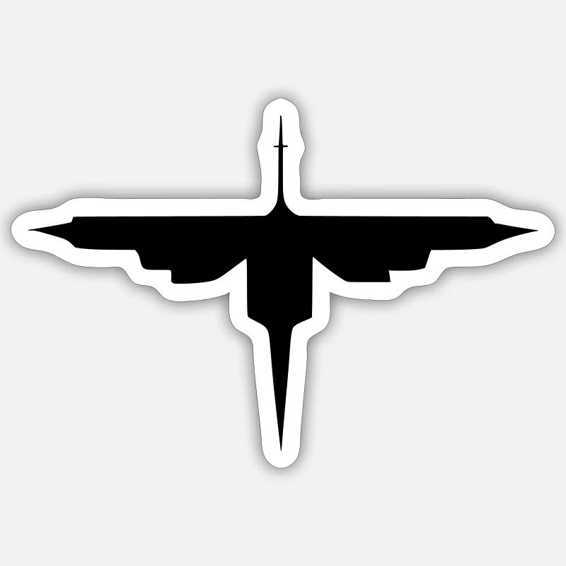 Futuristic flying object Sticker size S (10 x 10 cm)