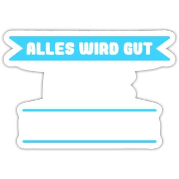 Mark Name Design für stolze Marks - Sticker Größe S (10 x 10 cm) - Mattweiß - Vorne