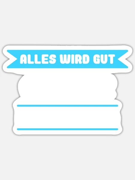 Günter Name Design für stolze Günter - Sticker Größe S (10 x 10 cm) - Mattweiß