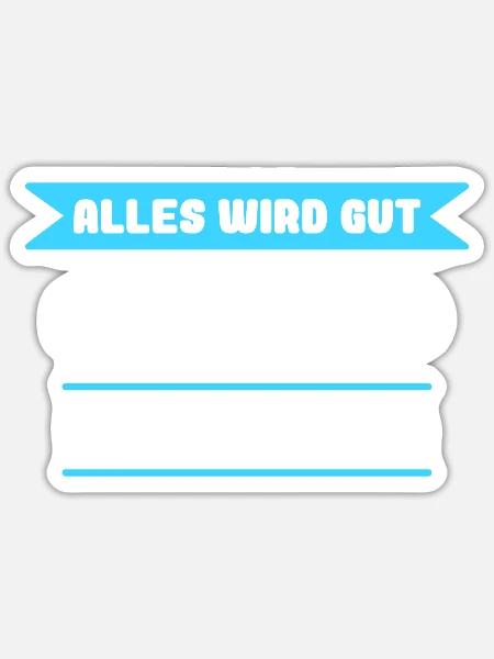 Gerhard Name Design für stolze Gerhards - Sticker Größe S (10 x 10 cm) - Mattweiß