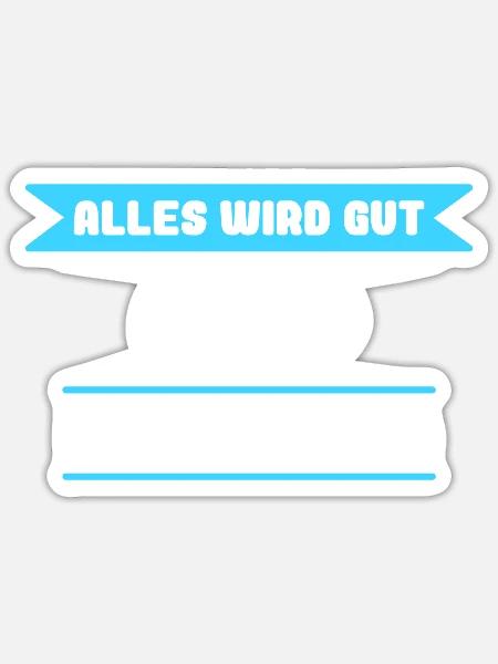 Gerd Name Design für stolze Gerds - Sticker Größe S (10 x 10 cm) - Mattweiß