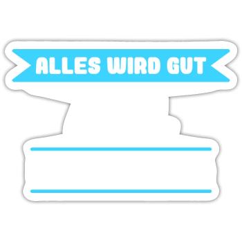 Axel Name Design für stolze Axels - Sticker Größe S (10 x 10 cm) - Mattweiß - Vorne