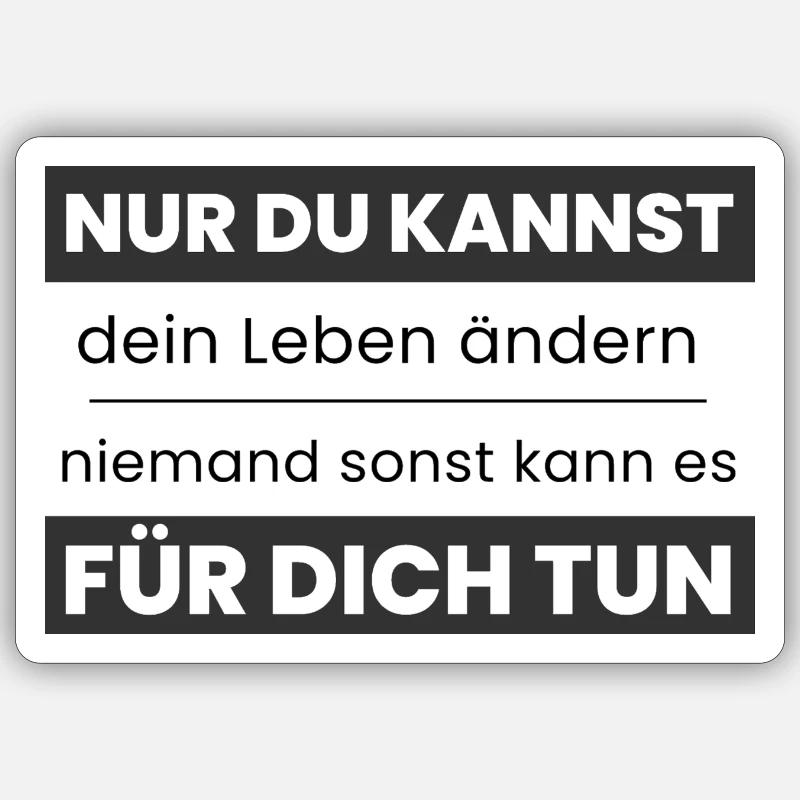 leben ändern Sticker Größe S (10 x 10 cm)
