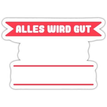 Sabine Name Design für stolze Sabines - Sticker Größe S (10 x 10 cm) - Mattweiß - Vorne