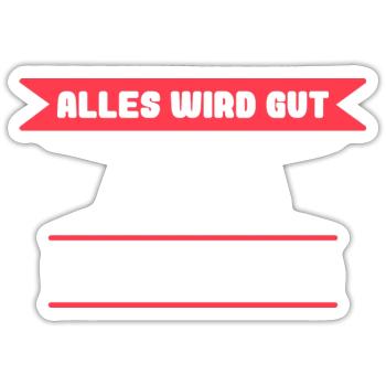 Anna Name Design für stolze Annas - Sticker Größe S (10 x 10 cm) - Mattweiß - Vorne