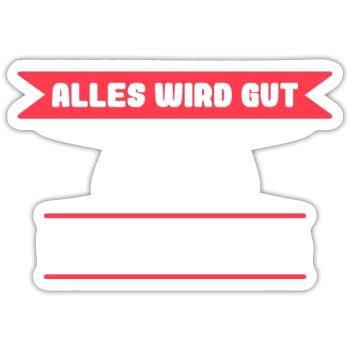 Anja Name Design für stolze Anjas - Sticker Größe S (10 x 10 cm) - Mattweiß - Vorne