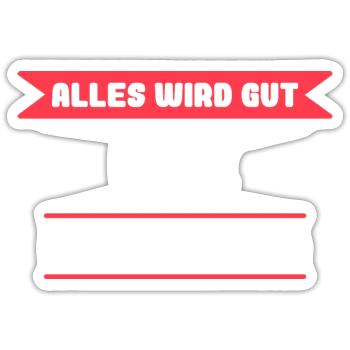 Ute Name Design für stolze Utes - Sticker Größe S (10 x 10 cm) - Mattweiß - Vorne