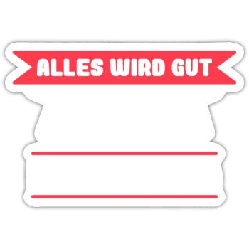 Angela Name Design für stolze Angelas - Sticker Größe S (10 x 10 cm) - Mattweiß - Vorne