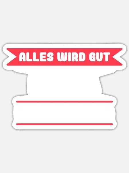 Katja Name Design für stolze Katjas - Sticker Größe S (10 x 10 cm) - Mattweiß