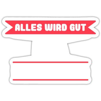 Eva Name Design für stolze Evas - Sticker Größe S (10 x 10 cm) - Mattweiß - Vorne