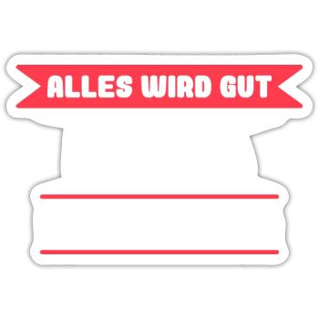 Laura Name Design für stolze Lauras - Sticker Größe S (10 x 10 cm) - Mattweiß - Vorne