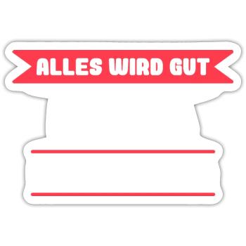 Hanna Name Design für stolze Hannas - Sticker Größe S (10 x 10 cm) - Mattweiß - Vorne