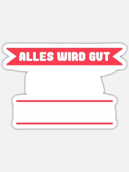 Helga Name Design für stolze Helgas - Sticker Größe S (10 x 10 cm) - Mattweiß