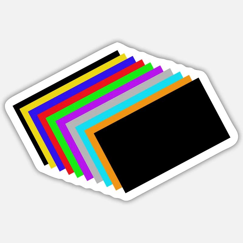 Blocs de couleur - Sticker taille S (10 x 10 cm) - blanc mat