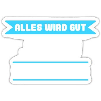 Julian Name Design für stolze Julians - Sticker Größe S (10 x 10 cm) - Mattweiß - Vorne