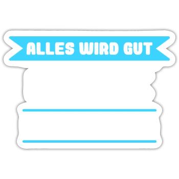 Dominik Name Design für stolze Dominiks - Sticker Größe S (10 x 10 cm) - Mattweiß - Vorne