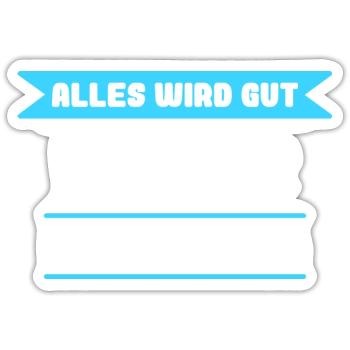 Walter Name Design für stolze Walter - Sticker Größe S (10 x 10 cm) - Mattweiß - Vorne