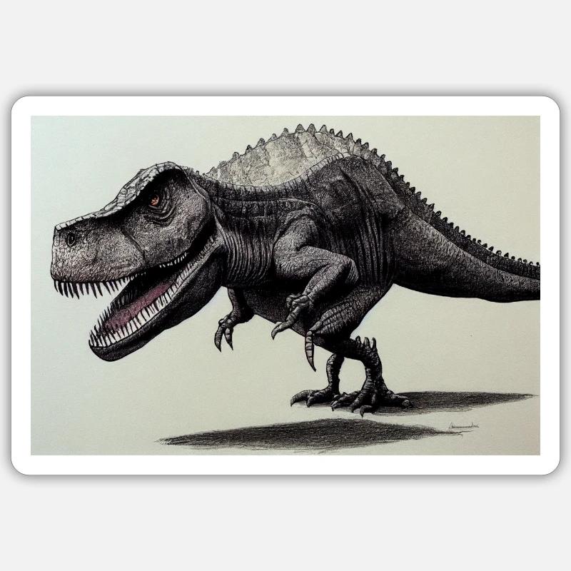 T-rex Sticker taille S (10 x 10 cm)